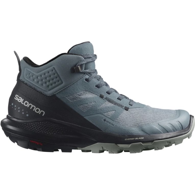 Botas Montaña Salomon Outpulse Mid GTX Mujer Turquesa Negros | MX HMDC612